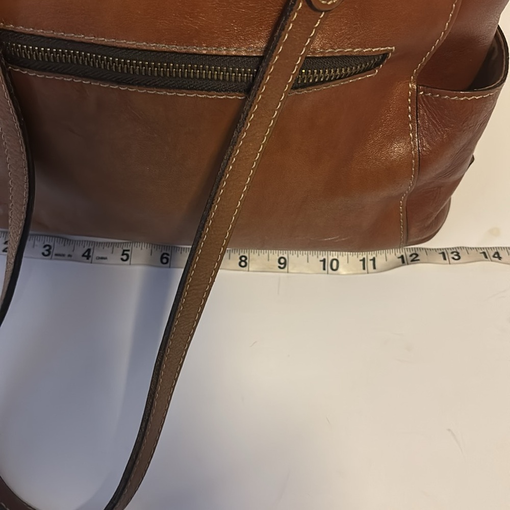 PATRICIA NASH BOLSENA TOTE LEATHER BAG 4 POCKETS ON OUTSIDE ZIP CLOSURE ON TOP - Picture 13 of 14